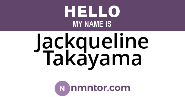Jackqueline Takayama