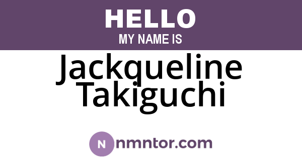Jackqueline Takiguchi