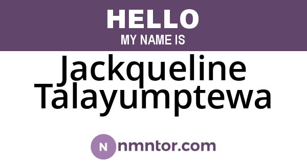 Jackqueline Talayumptewa