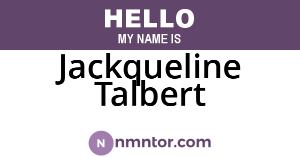 Jackqueline Talbert