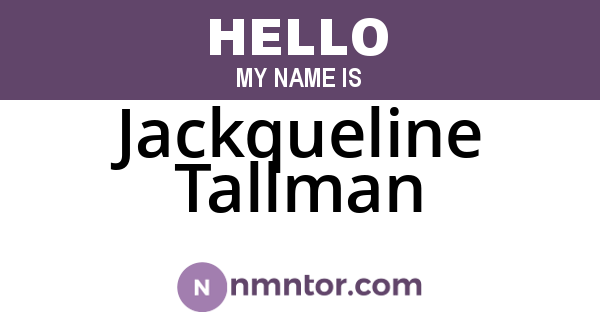 Jackqueline Tallman