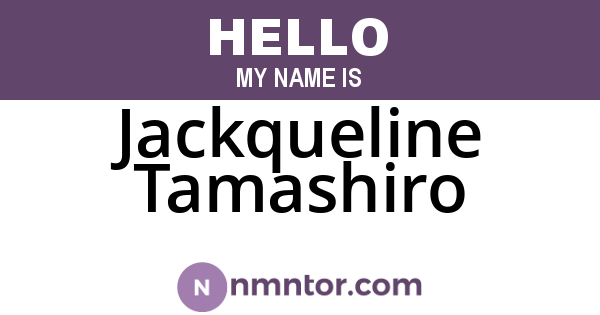 Jackqueline Tamashiro
