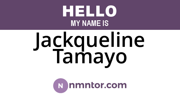 Jackqueline Tamayo