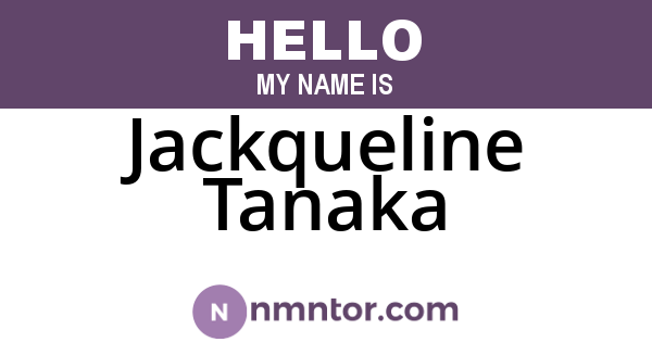 Jackqueline Tanaka