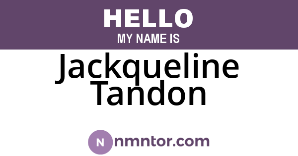 Jackqueline Tandon