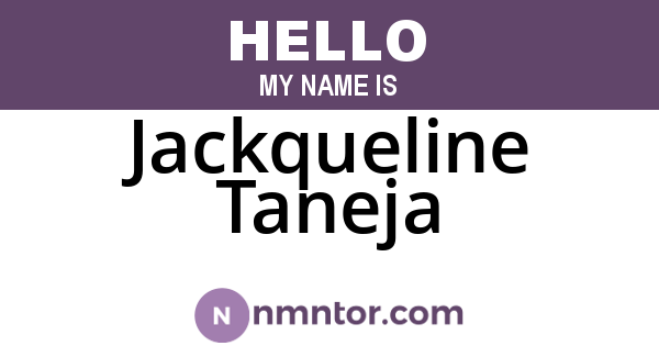 Jackqueline Taneja