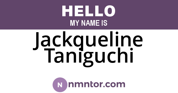 Jackqueline Taniguchi