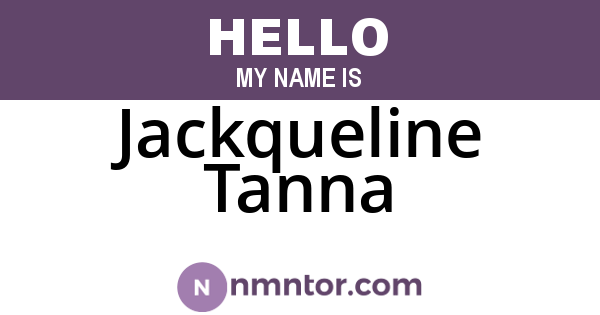 Jackqueline Tanna
