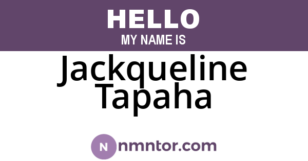 Jackqueline Tapaha