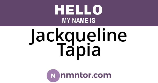 Jackqueline Tapia