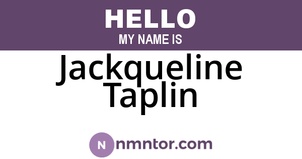 Jackqueline Taplin