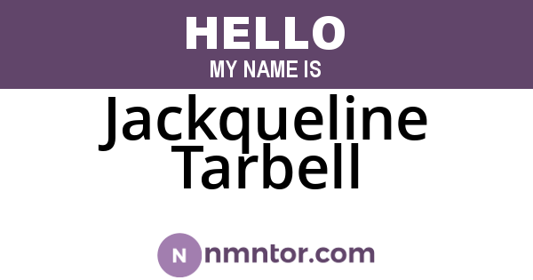 Jackqueline Tarbell