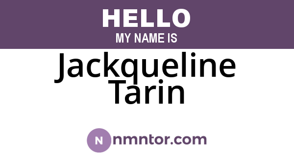 Jackqueline Tarin