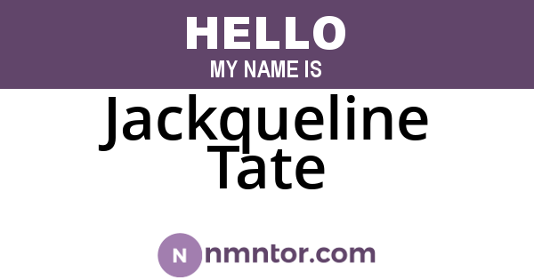 Jackqueline Tate