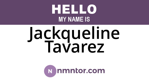 Jackqueline Tavarez