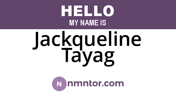 Jackqueline Tayag