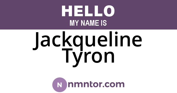 Jackqueline Tyron