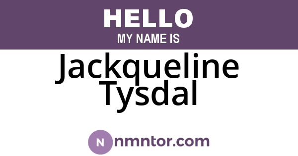 Jackqueline Tysdal
