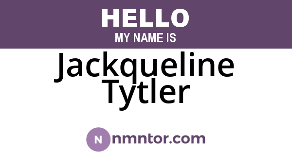 Jackqueline Tytler