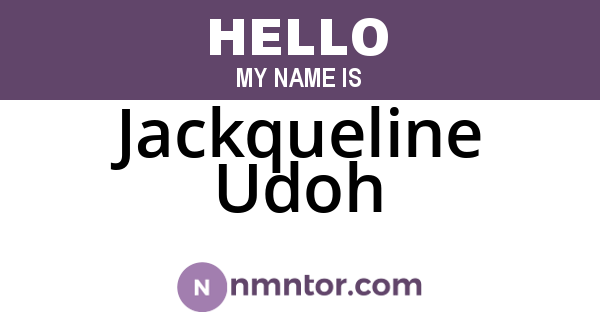 Jackqueline Udoh