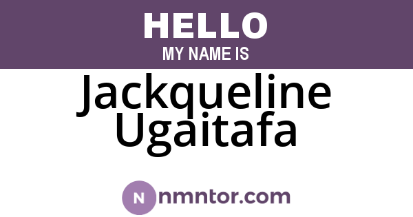 Jackqueline Ugaitafa
