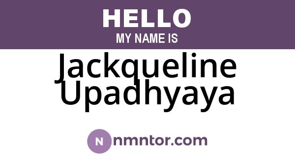 Jackqueline Upadhyaya