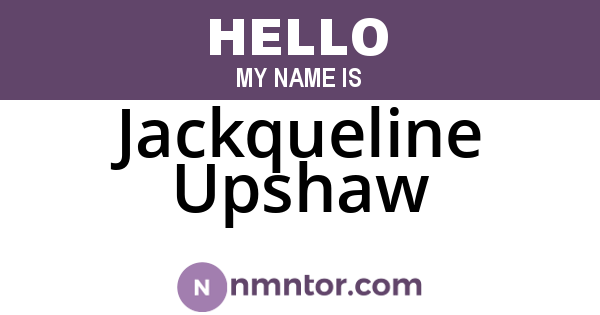 Jackqueline Upshaw