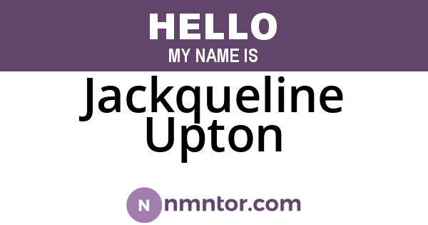Jackqueline Upton