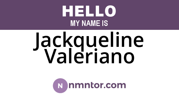 Jackqueline Valeriano
