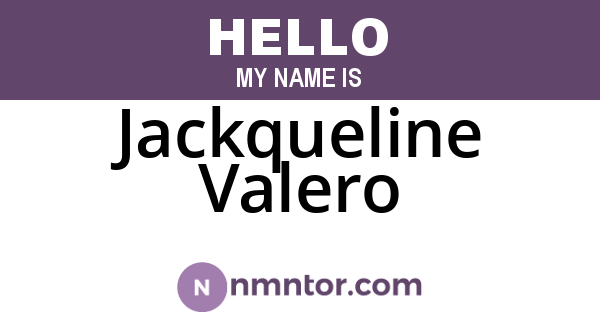 Jackqueline Valero