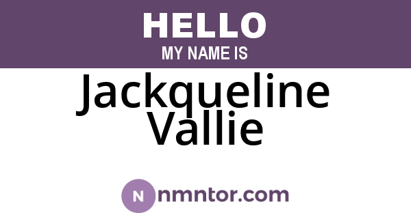 Jackqueline Vallie