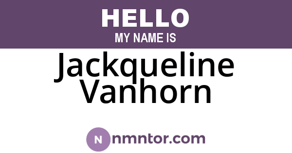 Jackqueline Vanhorn