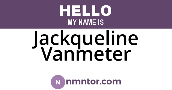 Jackqueline Vanmeter