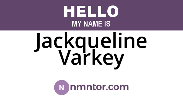 Jackqueline Varkey