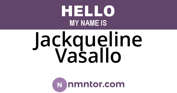 Jackqueline Vasallo