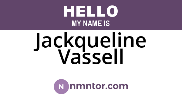 Jackqueline Vassell
