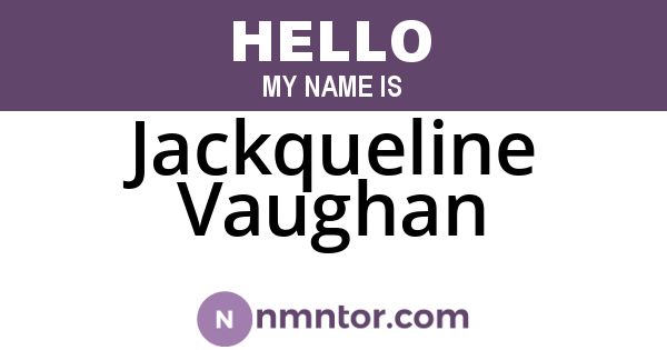 Jackqueline Vaughan