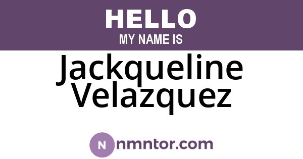 Jackqueline Velazquez