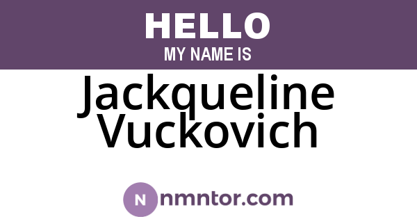 Jackqueline Vuckovich
