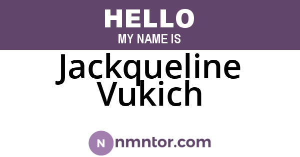 Jackqueline Vukich