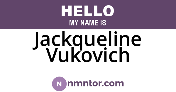 Jackqueline Vukovich