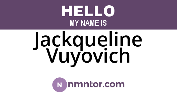 Jackqueline Vuyovich