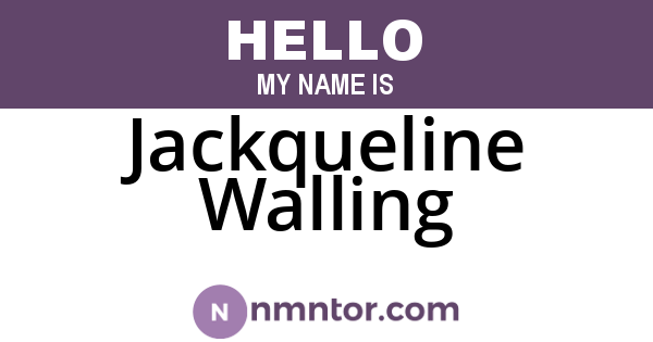 Jackqueline Walling