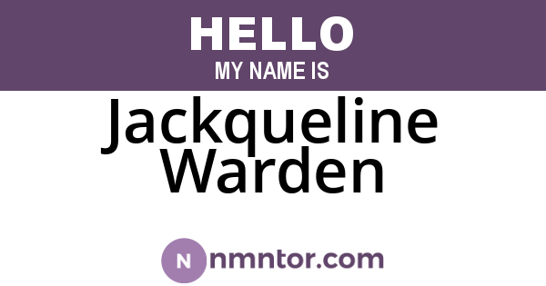 Jackqueline Warden