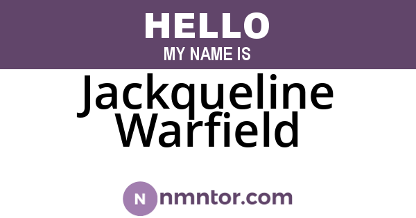 Jackqueline Warfield