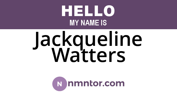 Jackqueline Watters