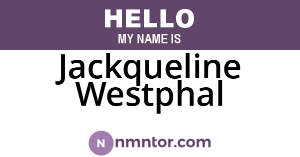 Jackqueline Westphal