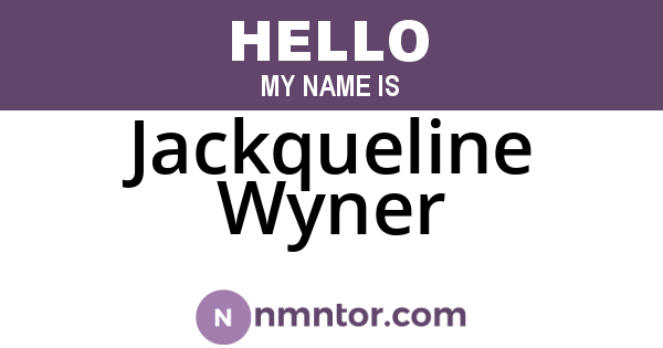 Jackqueline Wyner