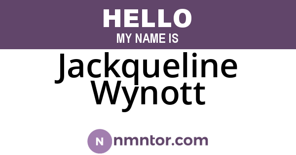 Jackqueline Wynott