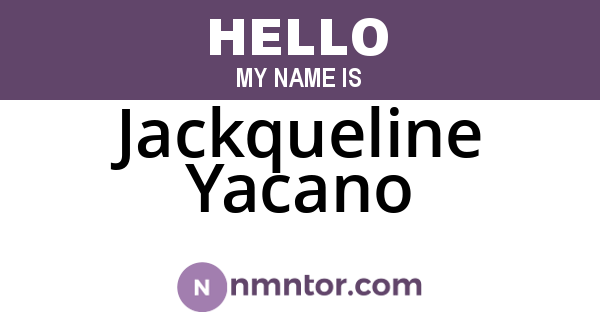 Jackqueline Yacano